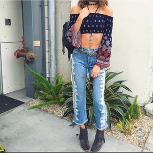 Cropped Wide Leg CARMAR Jeans